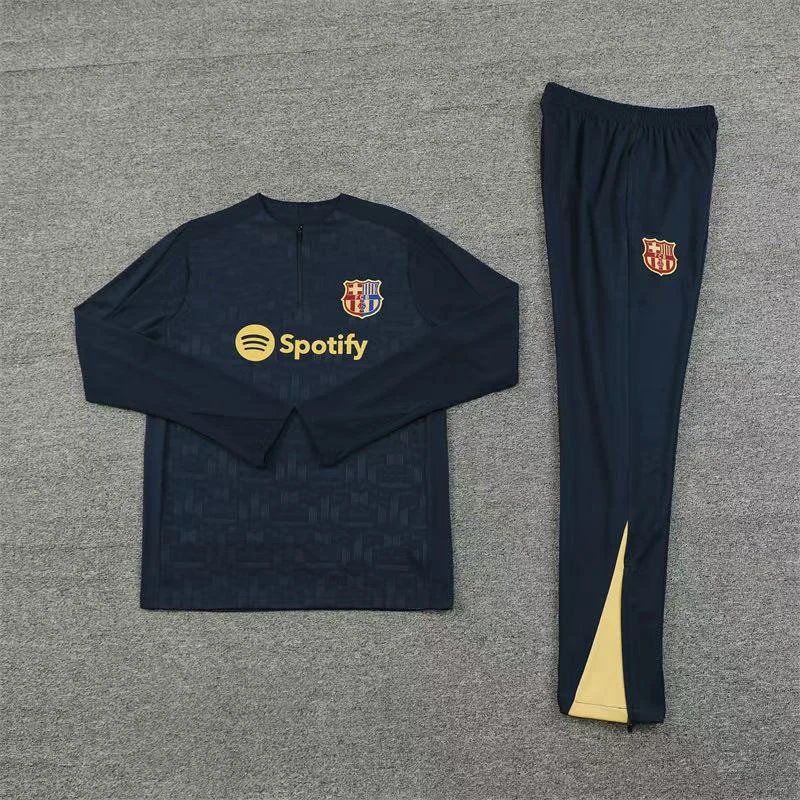 Real Madrid Matching Sets Half-Zip Long-Sleeve Training Set — 2425 Barcelona royal blue