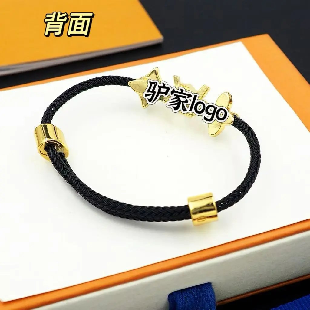Design Braided Rope Bracelet with Gold Fish Charms Pink and Blue Jewelry - 7