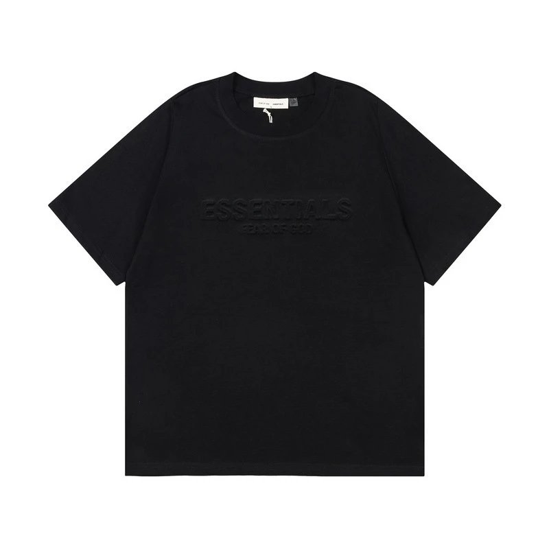 Fear of God Essentials Embossed Logo Heather Gray T-Shirt and Shorts Set - 16