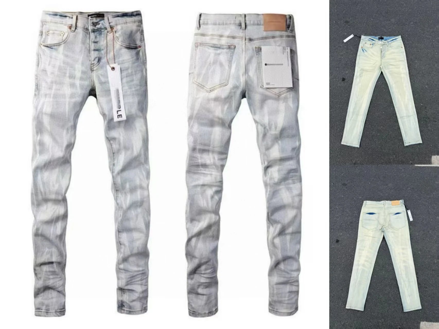 Amiri Acid Wash Distressed Slim Fit Jeans - 1