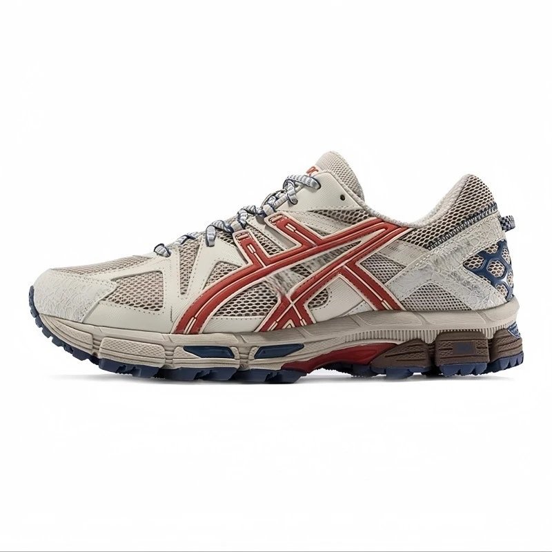 Asics Gel-Kayano 9 White Blue Orange Running Shoes - 4
