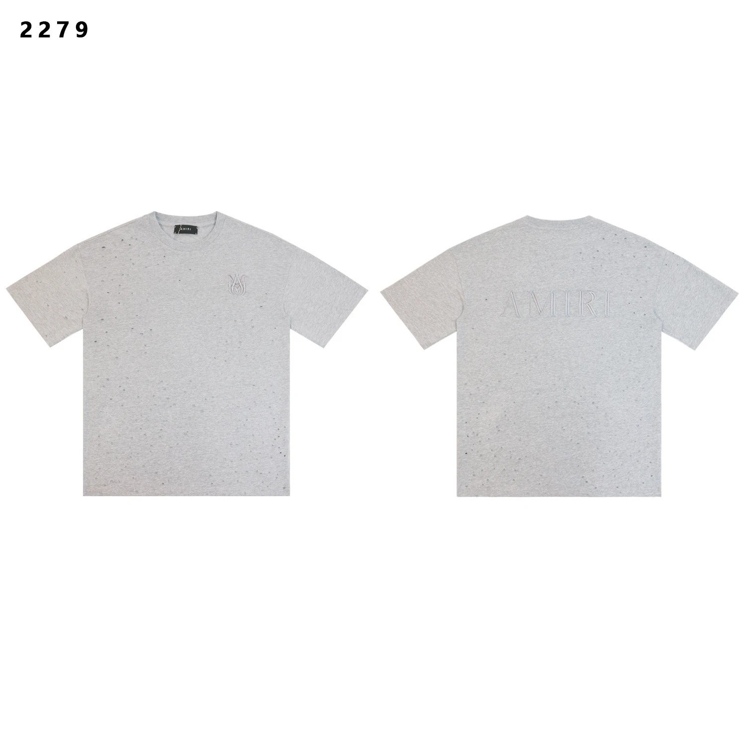 Amiri Flame Logo T-Shirt Blue - 11