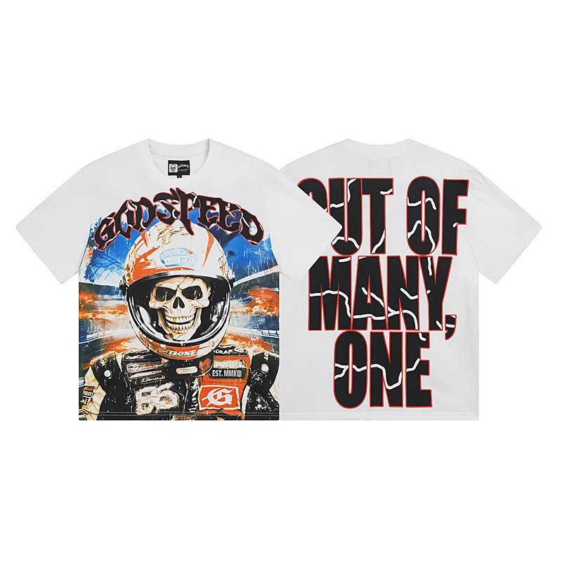 Godspeed Casino Skull Graphic T-Shirt White - 18