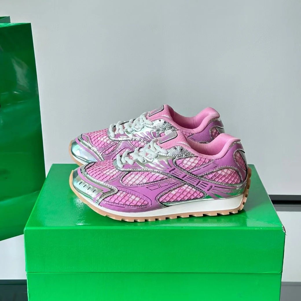Bottega Veneta Sneakers Orbit Mesh — Pink