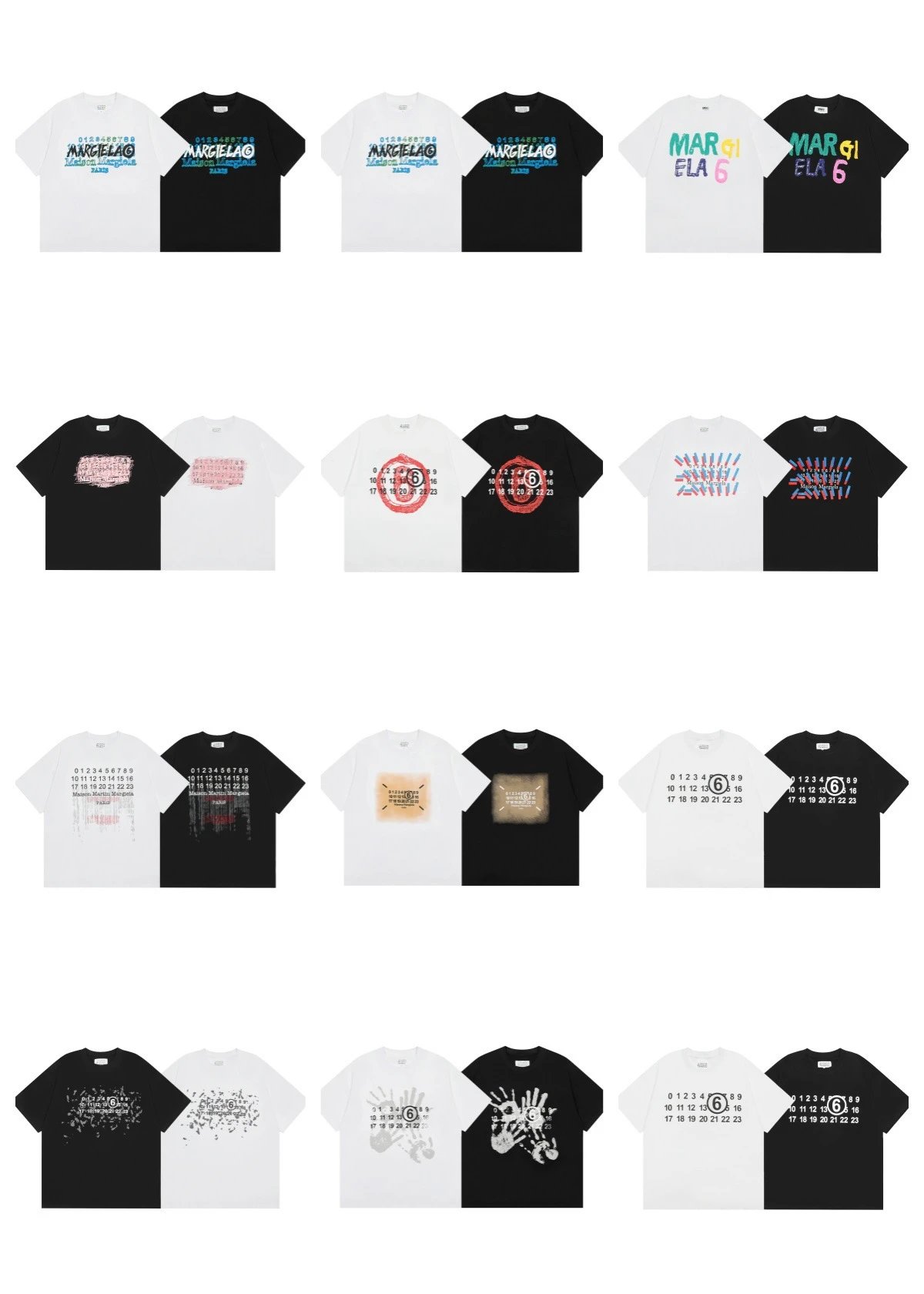 Maison Margiela Numbered Logo Beige T-Shirt - 5