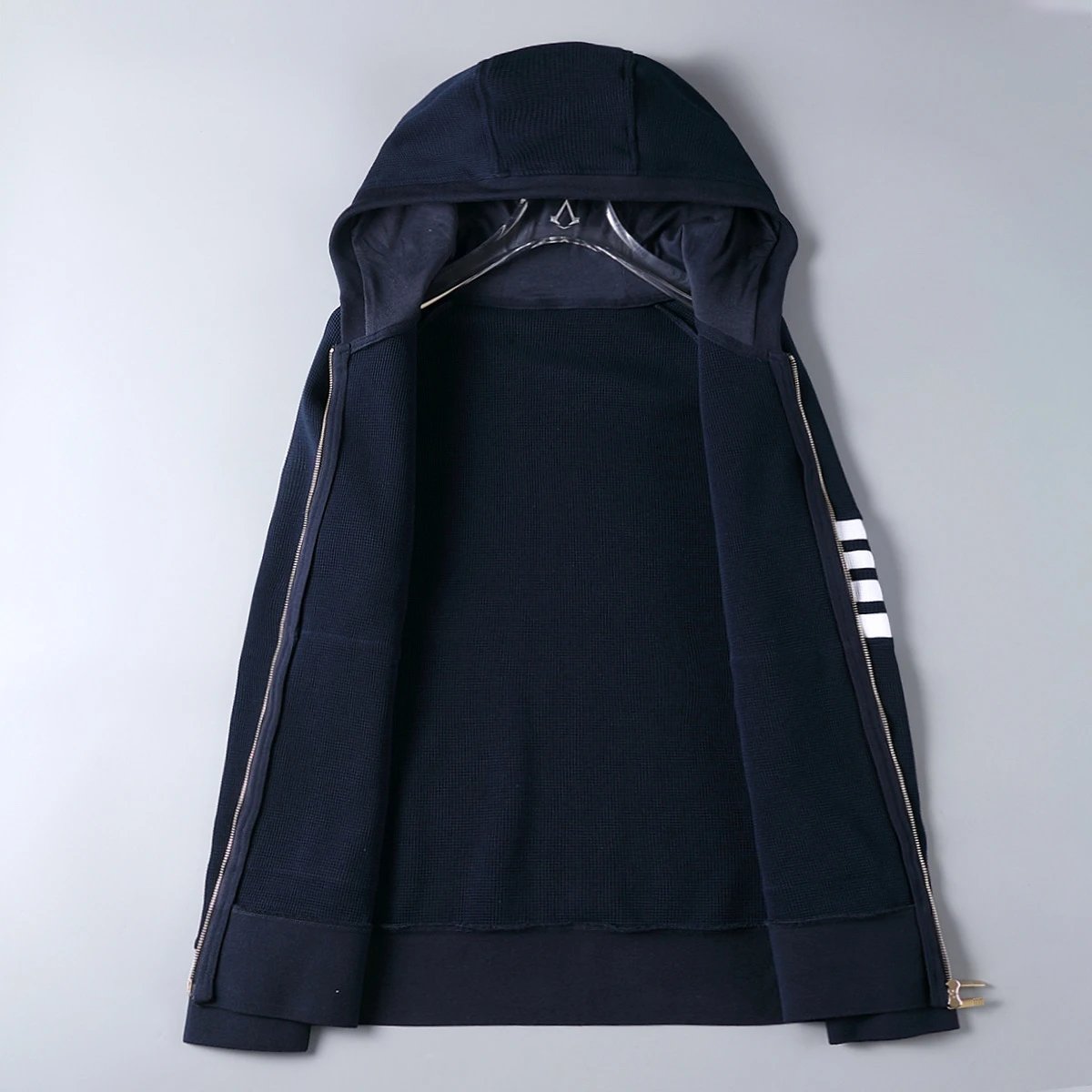 Thom Browne 4-Bar Stripe Hoodie Gray - 14