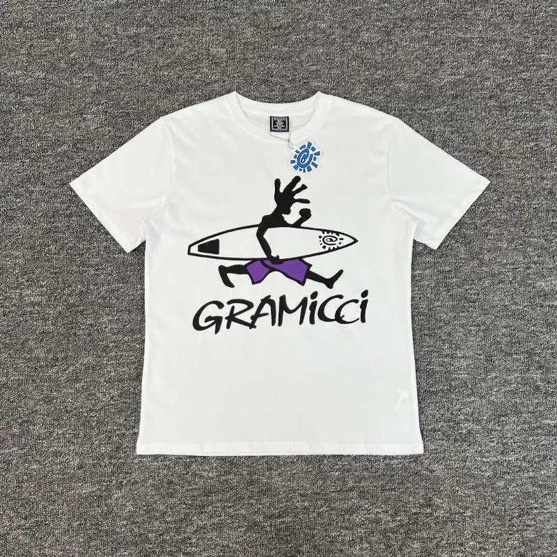 Design Surfboard Graphic Print White T-Shirt - 5