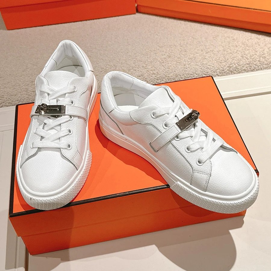 Hermès Oran Sneakers Gray and Navy Canvas Sneakers - 5