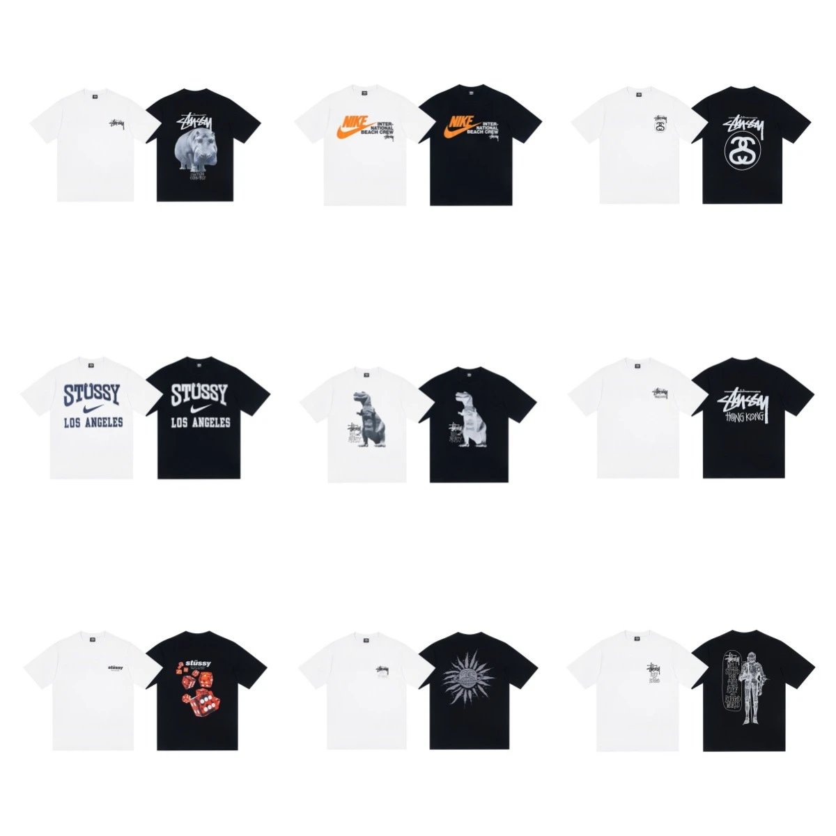 Nike x Stussy International Beach Crew White T-Shirt - 3