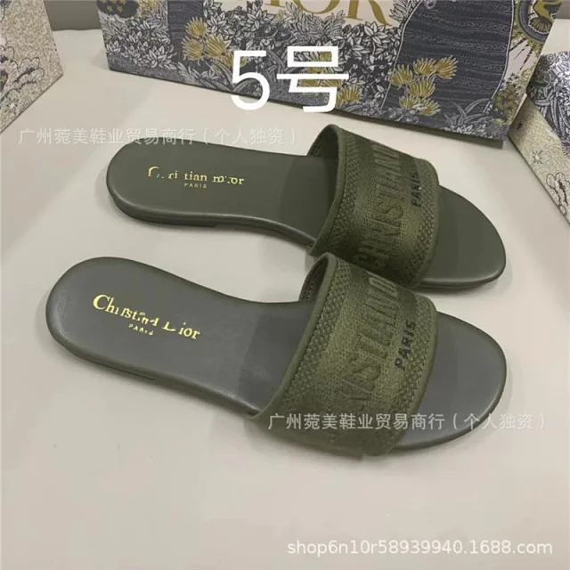Christian Dior Slippers Dway logo-embroidered slide product detail image 8