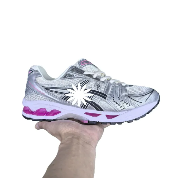 Asics Gel-Kayano 14 Silver Pink Running Shoes - 1