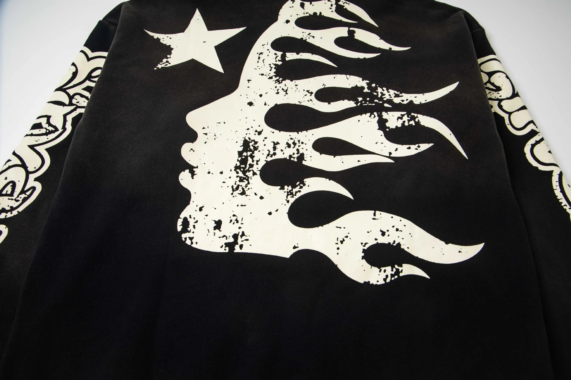 Hellstar Graphic Zip-Up Hoodie Gray - 9
