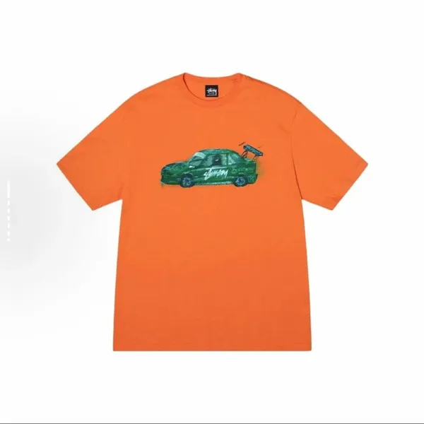 Stussy Car Graphic Orange T-Shirt - 1