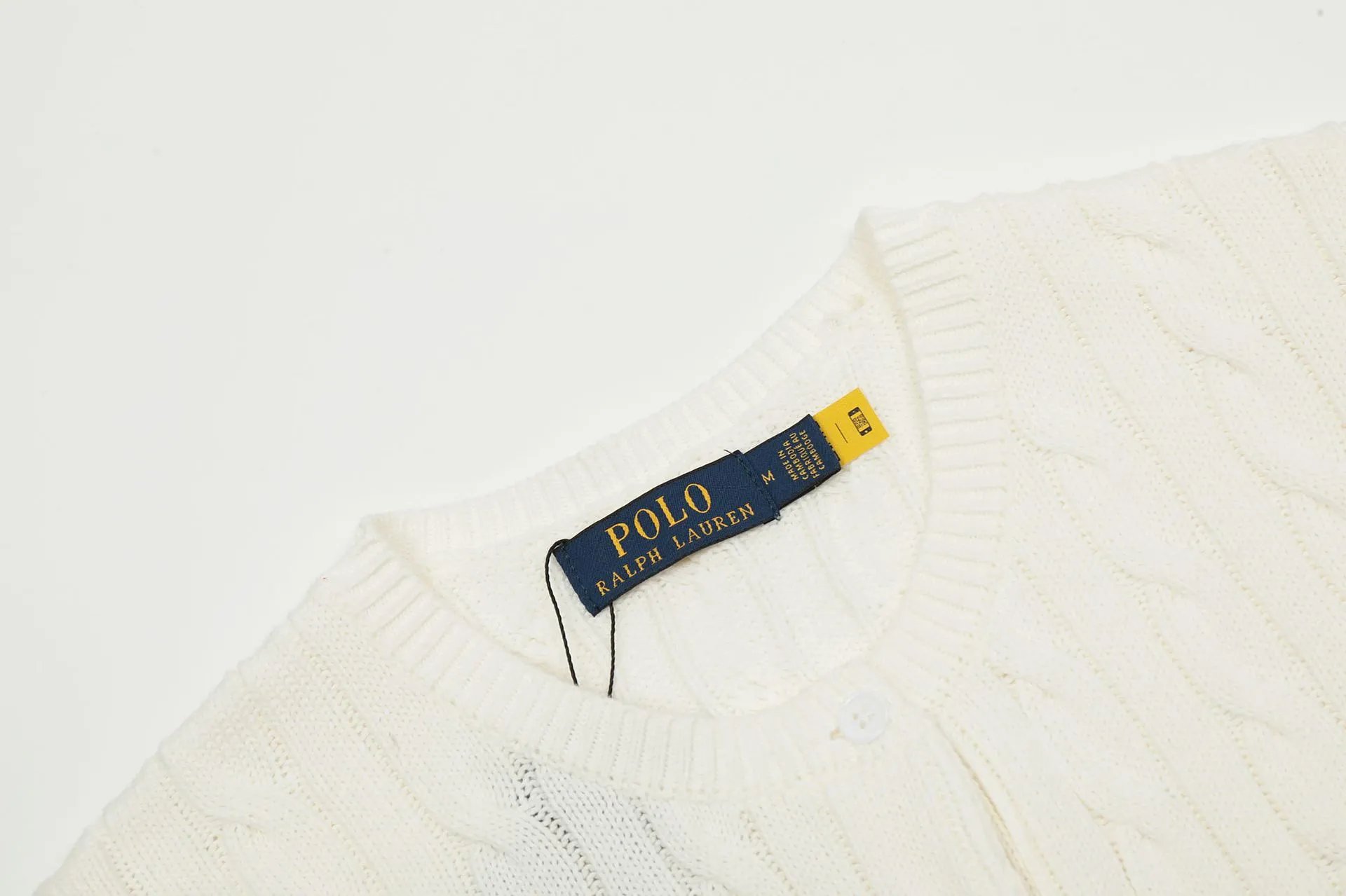 Polo Ralph Lauren Cable Knit Short Sleeve Cardigan Black - 3