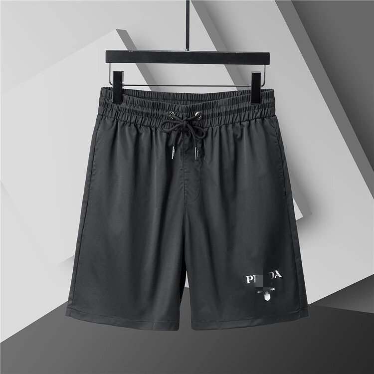Unbranded Swimwear Elastic-waist drawstring mesh-lined swim shorts — 3859 black