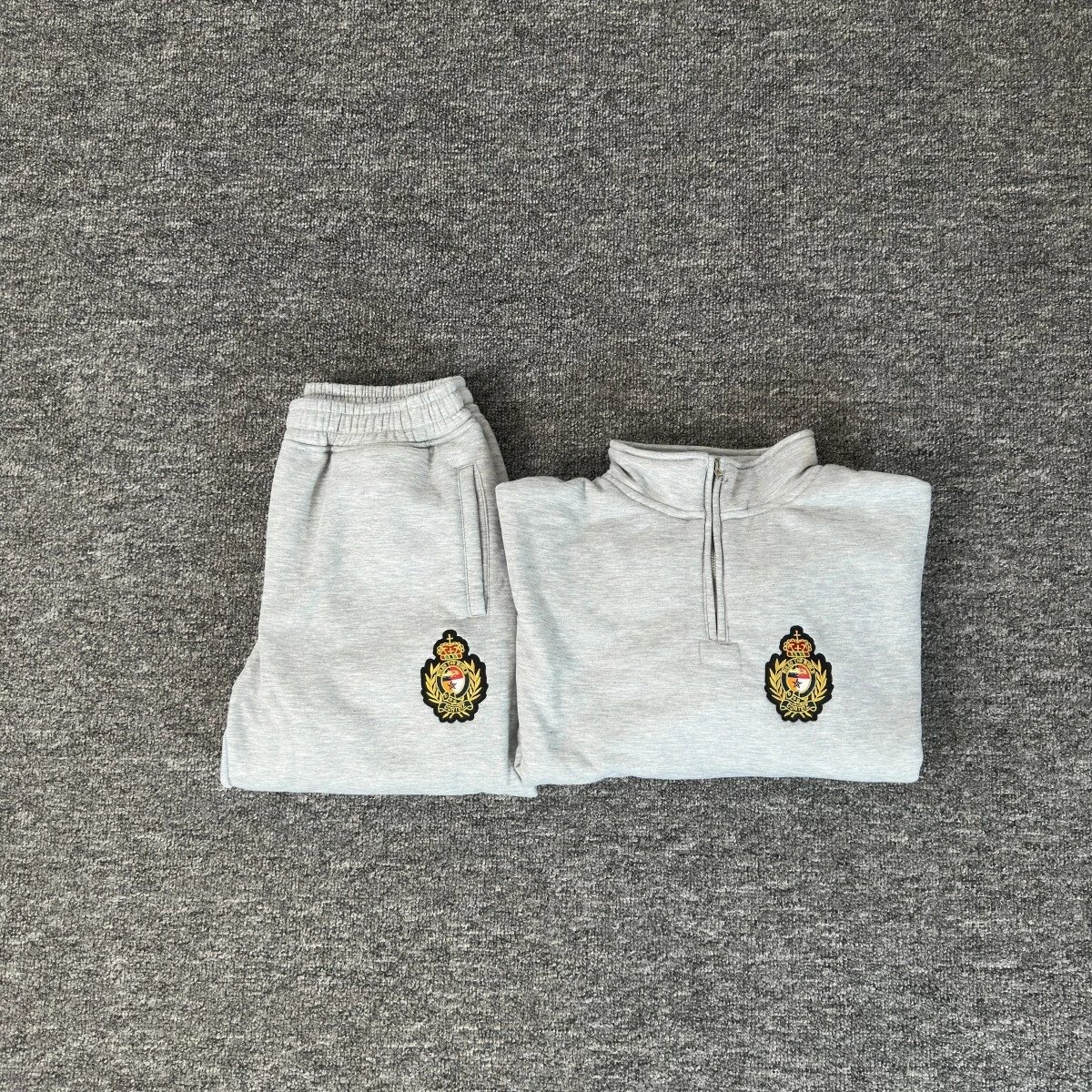 Burberry Logo-Embroidered Heather Gray Sweatpants - 5