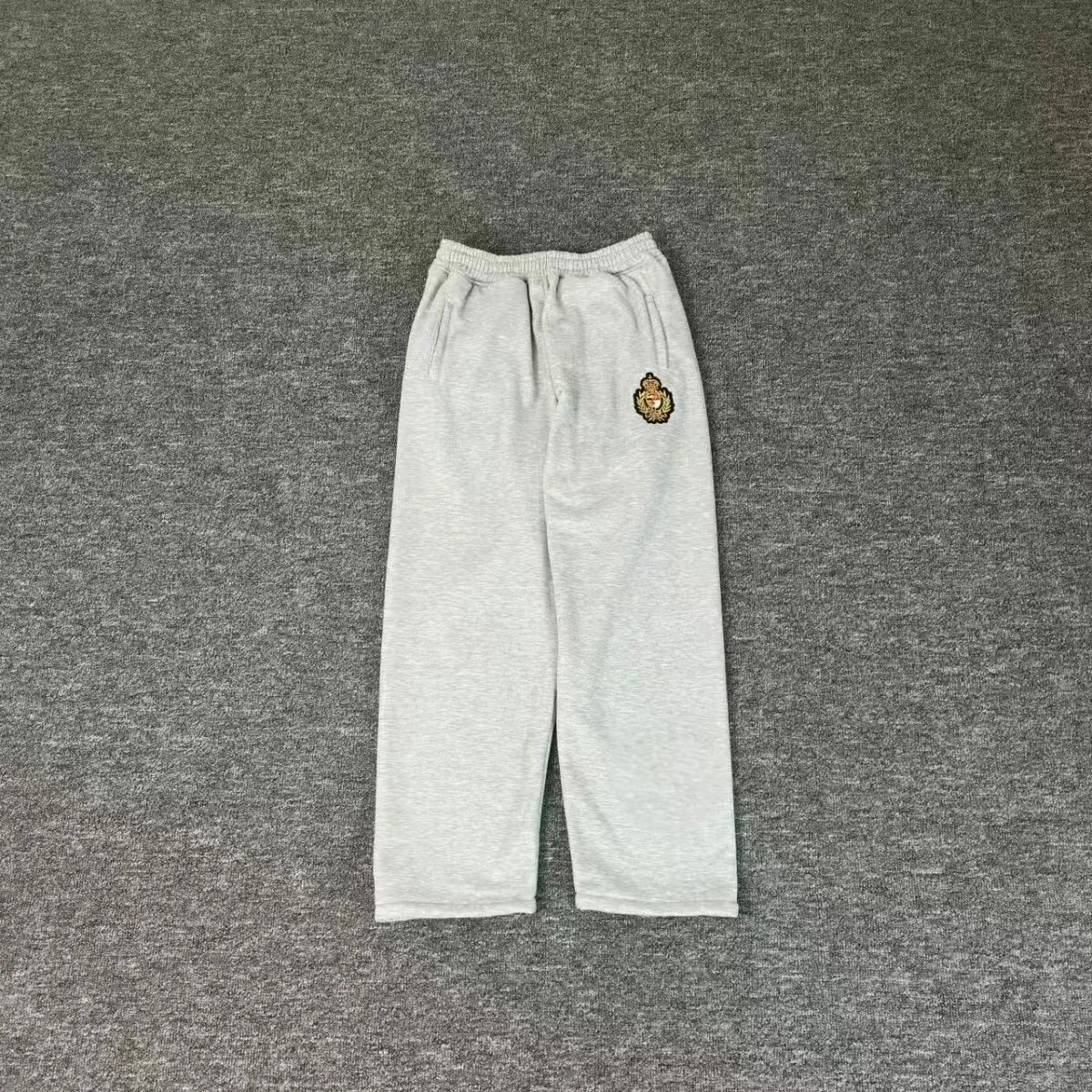 Burberry Logo-Embroidered Heather Gray Sweatpants - 17
