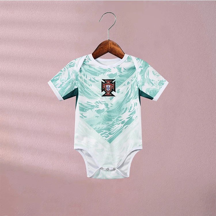 Portugal National Team Wave Print Baby Bodysuit Clothing - 7
