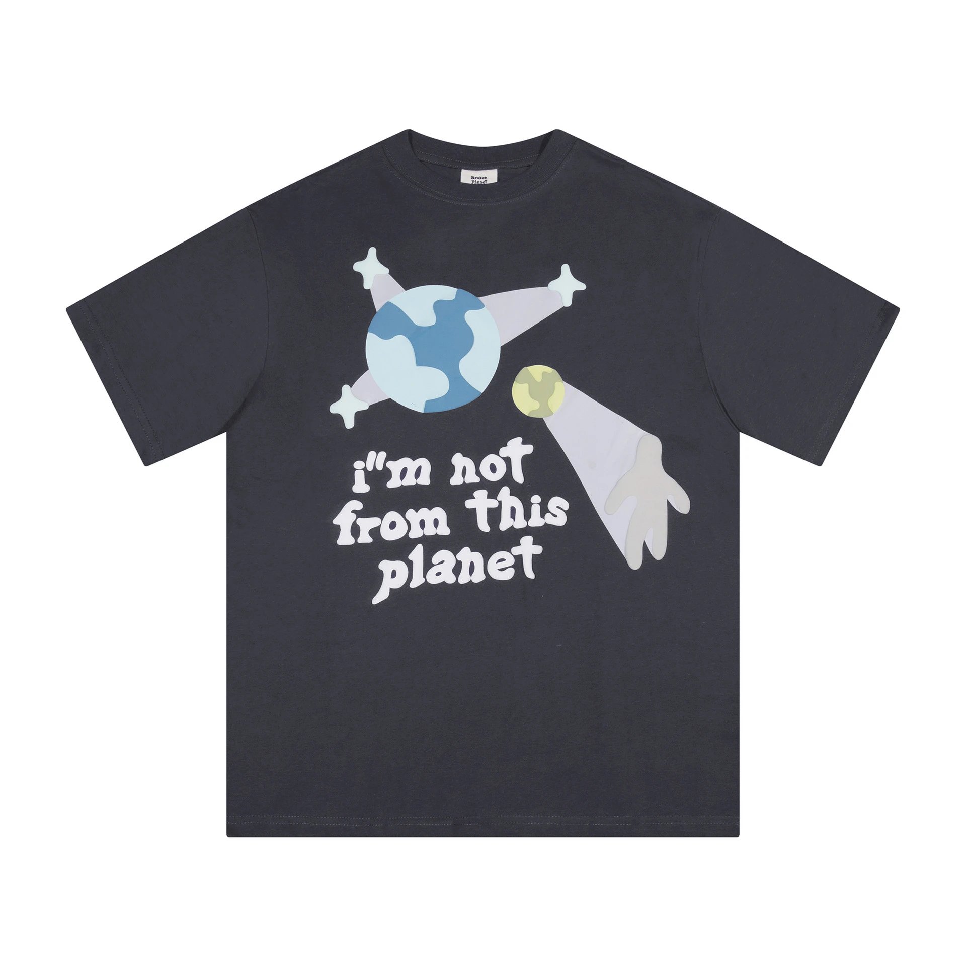 Broken Planet Skull Crossbones Graphic T-Shirt Black - 28