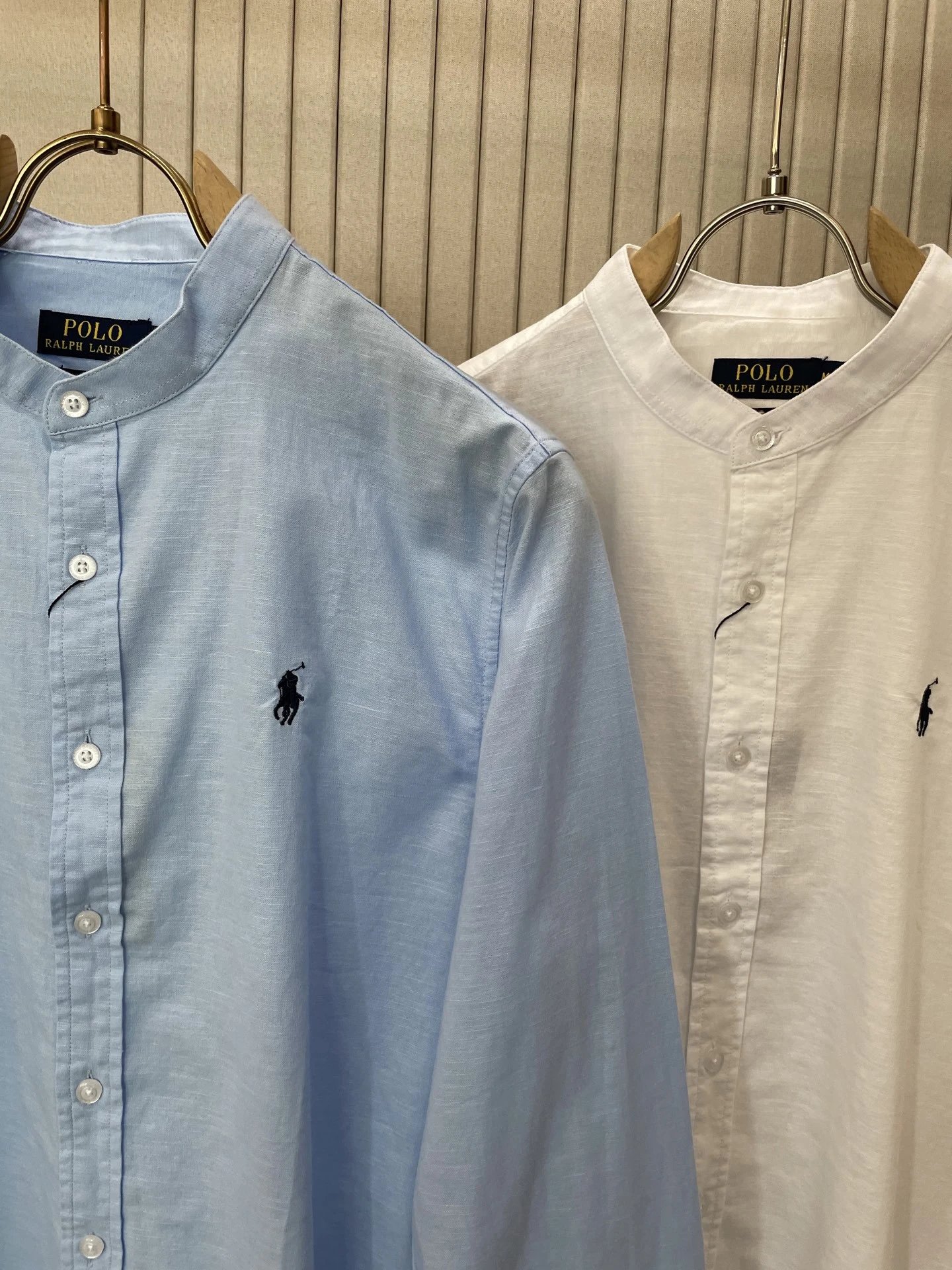 Polo Ralph Lauren Mandarin Collar Shirt Navy Blue - 27