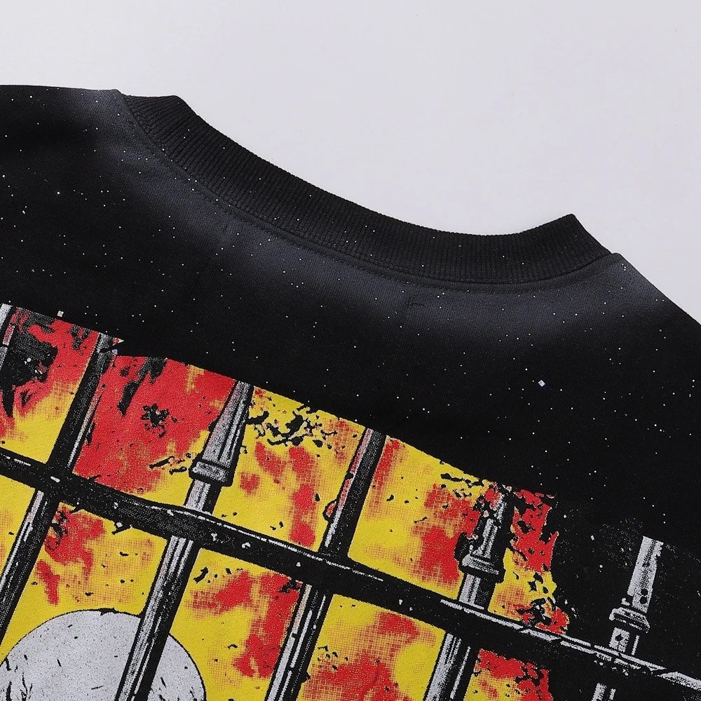 Design Bkys Punk Skull Graphic Oversized T-Shirt Black T-Shirts - 45