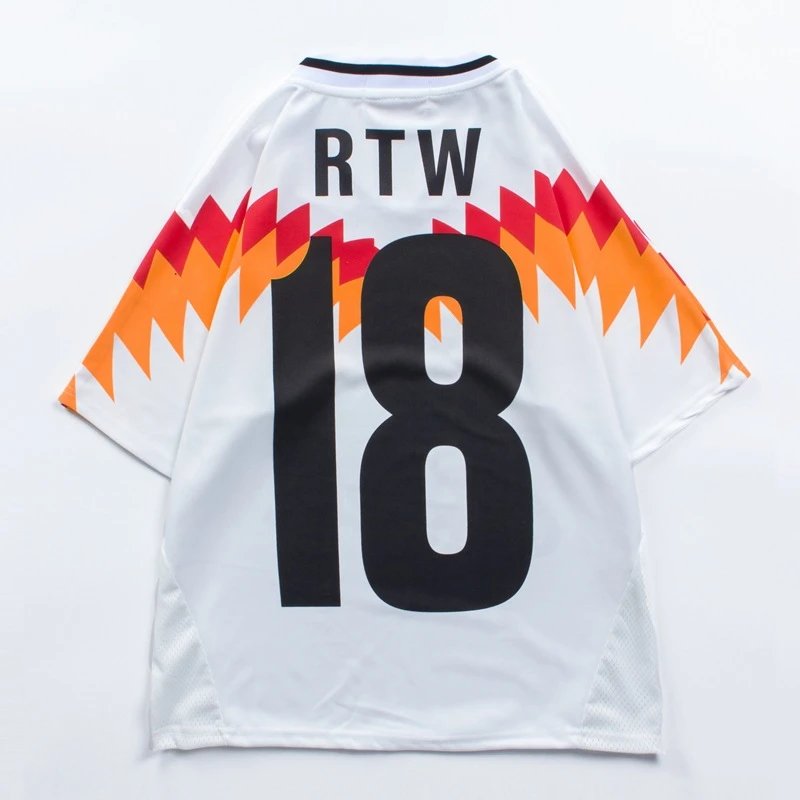 Design Slogan Mesh Jersey Black / White - 5