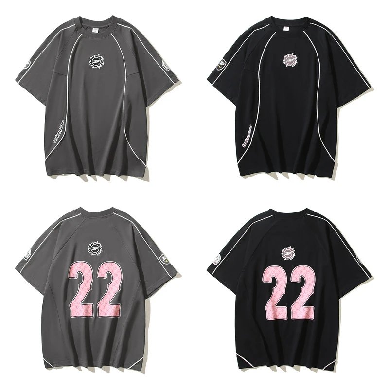 Design Slogan Mesh Jersey Black / White - 6
