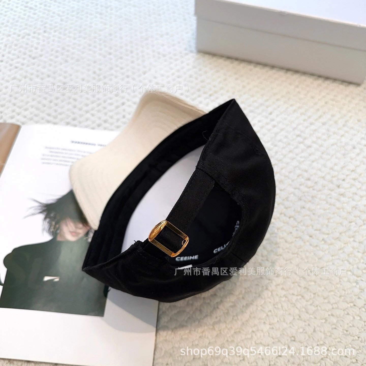 Unbranded Hats Two-Tone Baseball Cap with Embroidered Lettering image 4