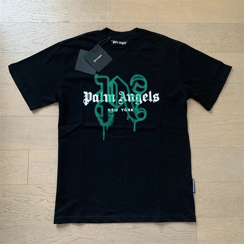 Palm Angels Logo Print White T-Shirt - 29