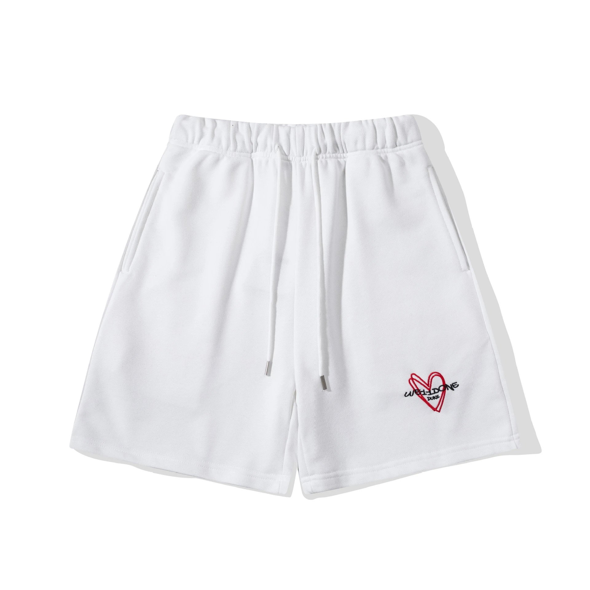 Design WE11DONE Logo Embroidered Black Sweat Shorts - 24