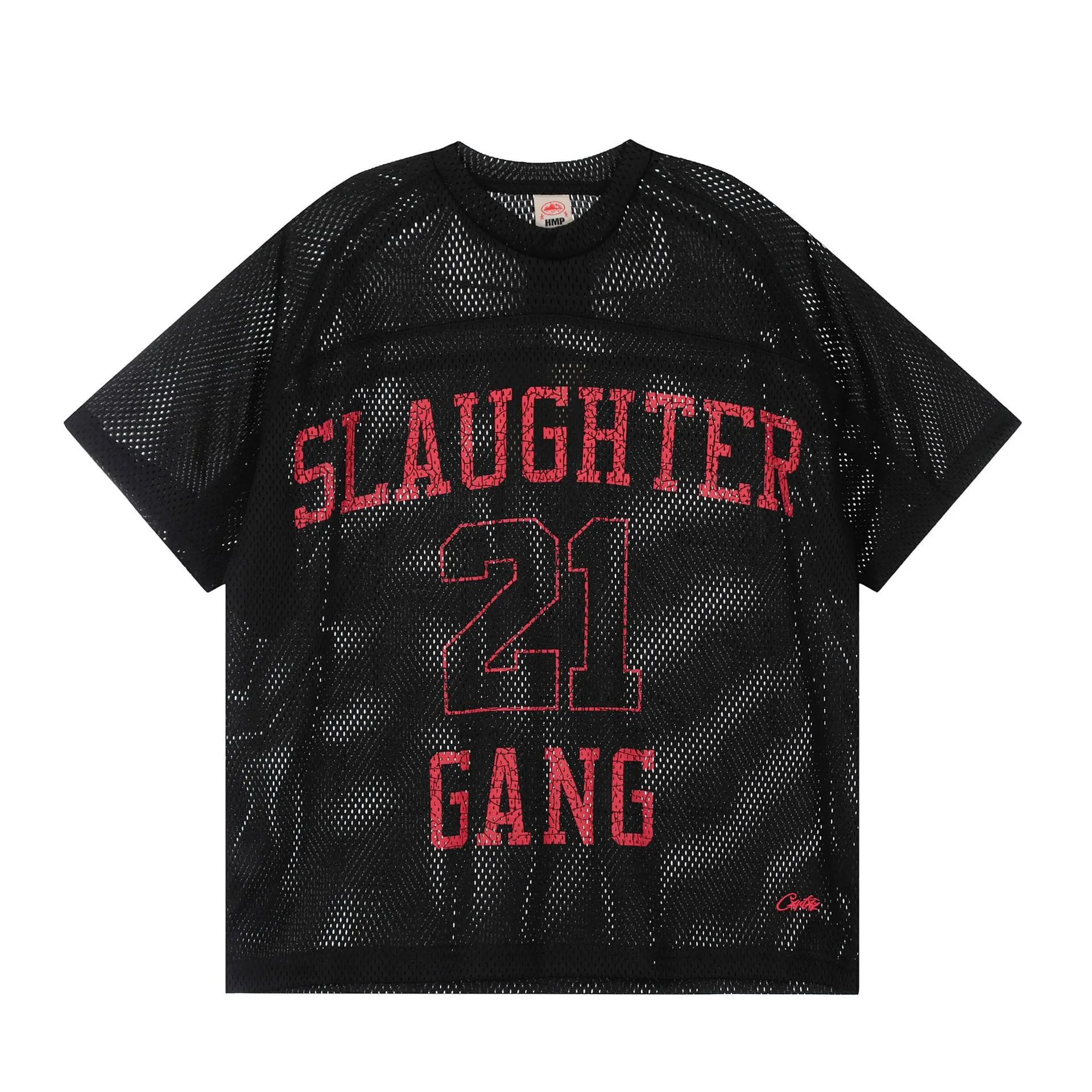 Design Mesh Shorts Black with Red '21' and Sword Emblem - 6