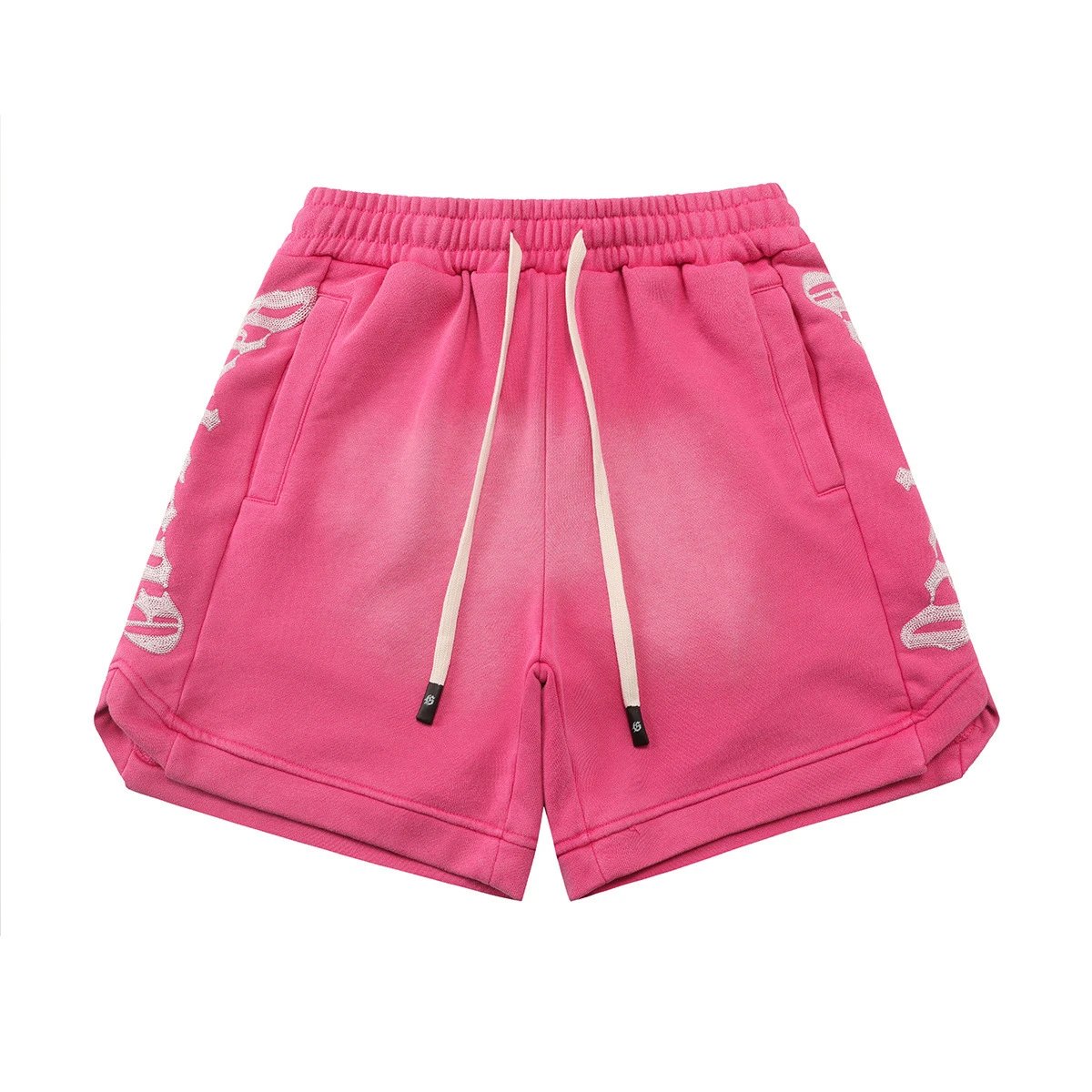 GOOD BRAND Goods Logo-Print Drawstring Waist Shorts Burgundy Shorts - 4