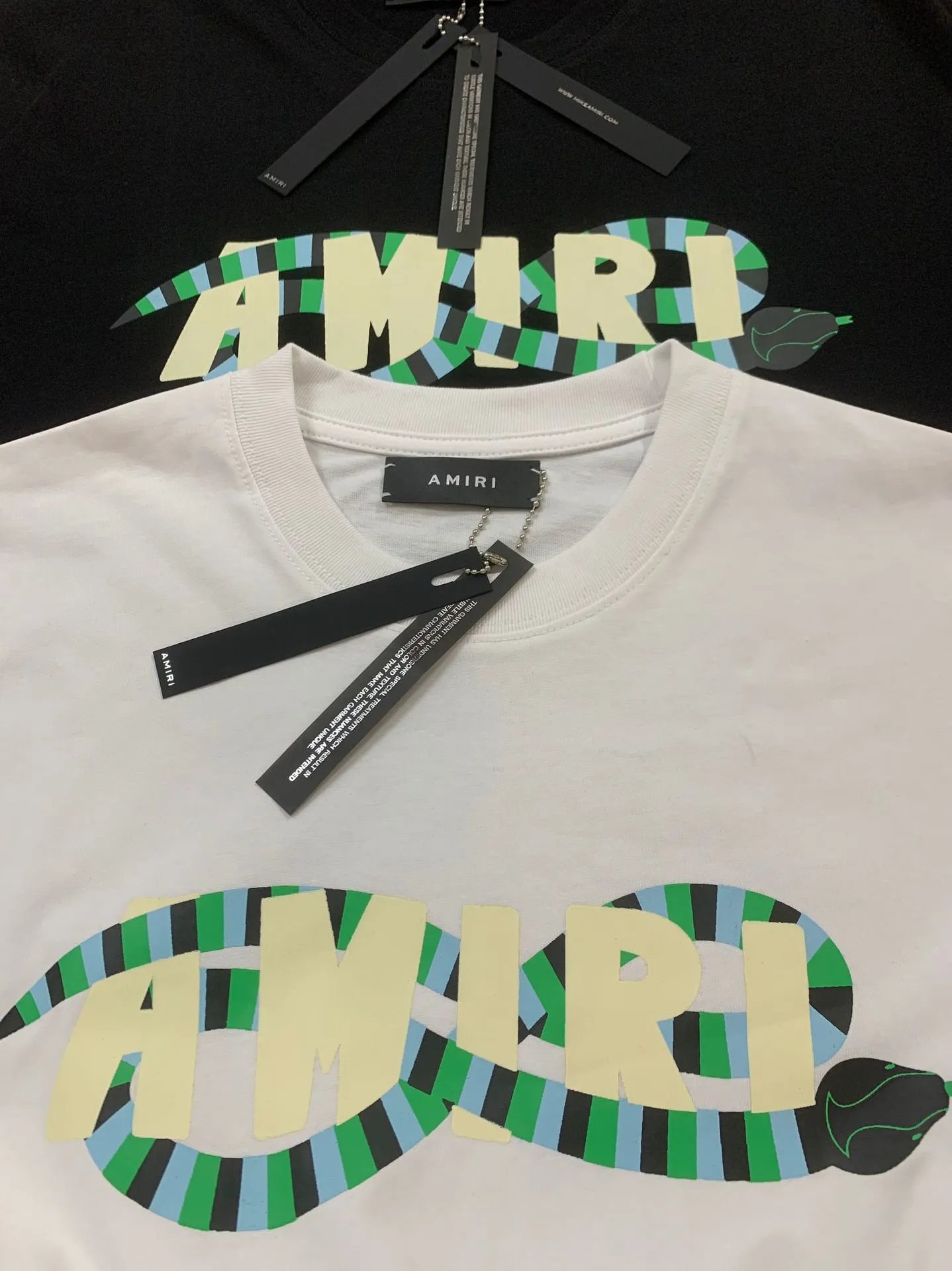 Amiri Palm Springs Graphic Print White T-Shirt - 36