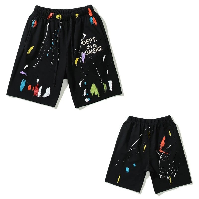 Gallery Dept Paint Splatter Shorts Olive Green Shorts - 5