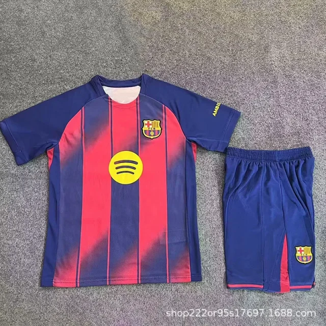 FC Barcelona Football Jerseys Children's jersey and shorts set product detail image 4