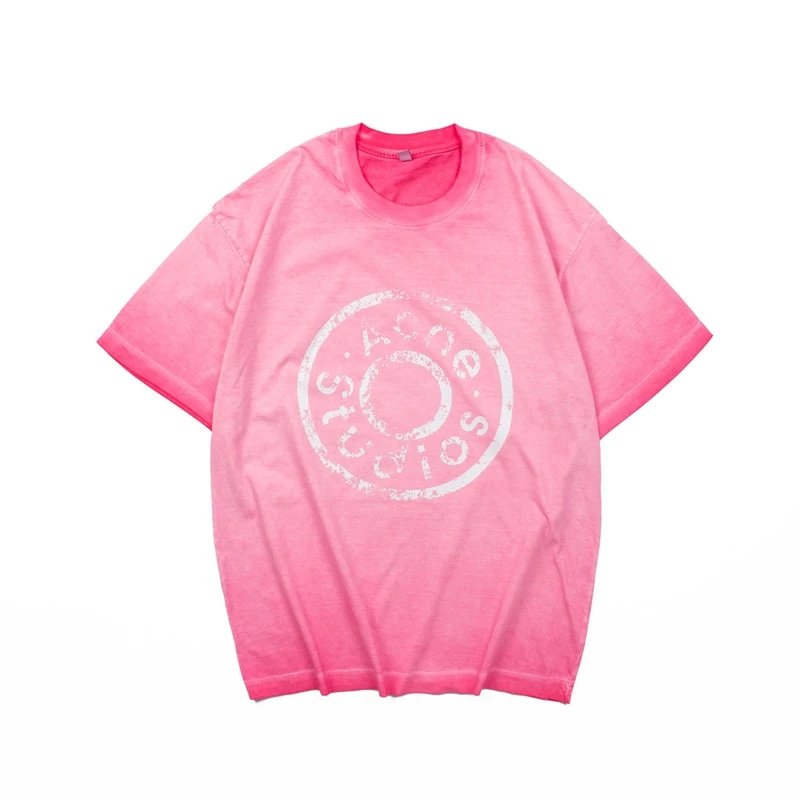 Acne Studios Logo Print Washed Gray T-Shirt - 11