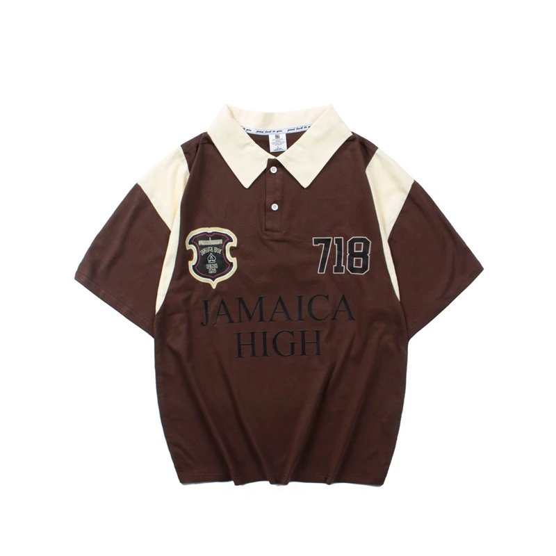 Revenge Jamaica High Polo Brown Beige Polo Shirt - 8