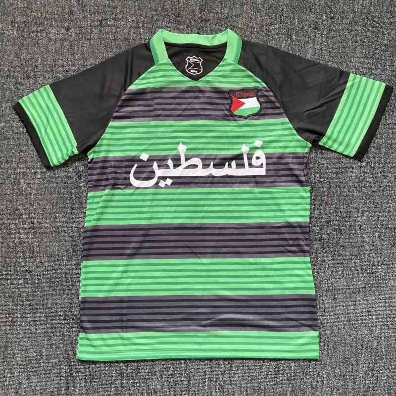 Design FC Palestina Jersey Red Green Black White Sport Shirt Jersey - 13