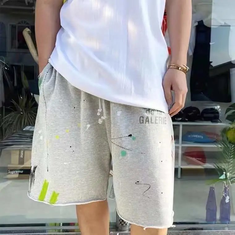 Gallery Dept Paint Splatter Shorts Olive Green Shorts - 24