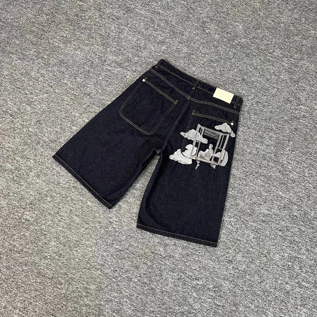 Design Embroidered Black Hoodie and Sweatpants Set - 33