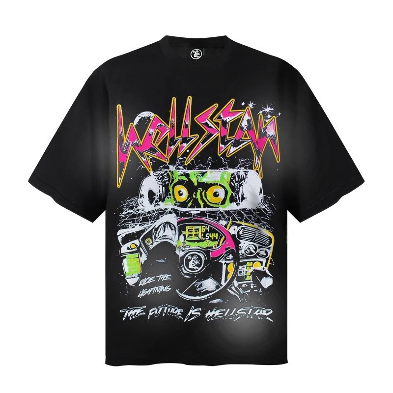Hellstar Studios Graphic Print Black Oversized T-Shirt - 19