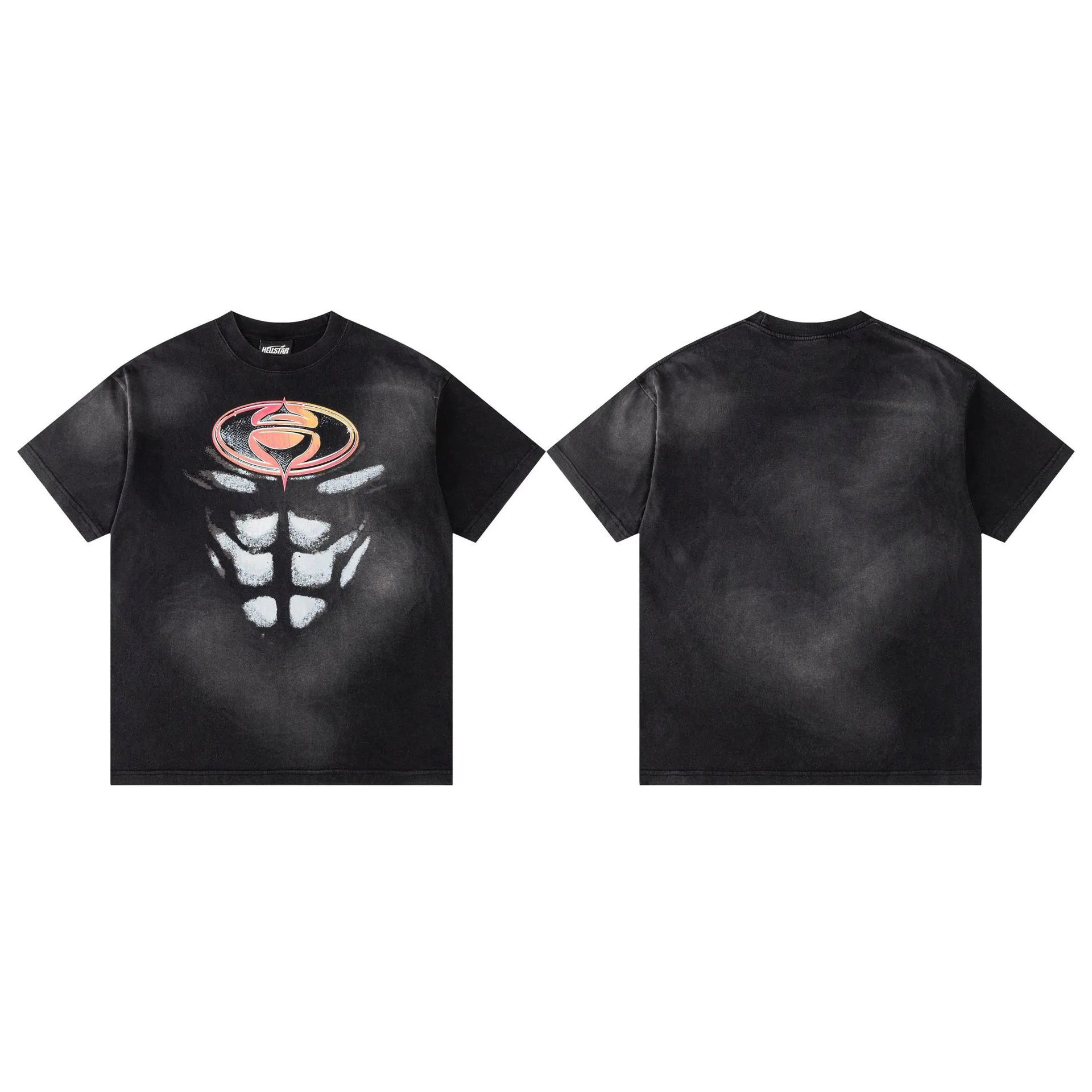 Hellstar Reach Your Inner Peace Flame Skeleton T-Shirt Black - 15