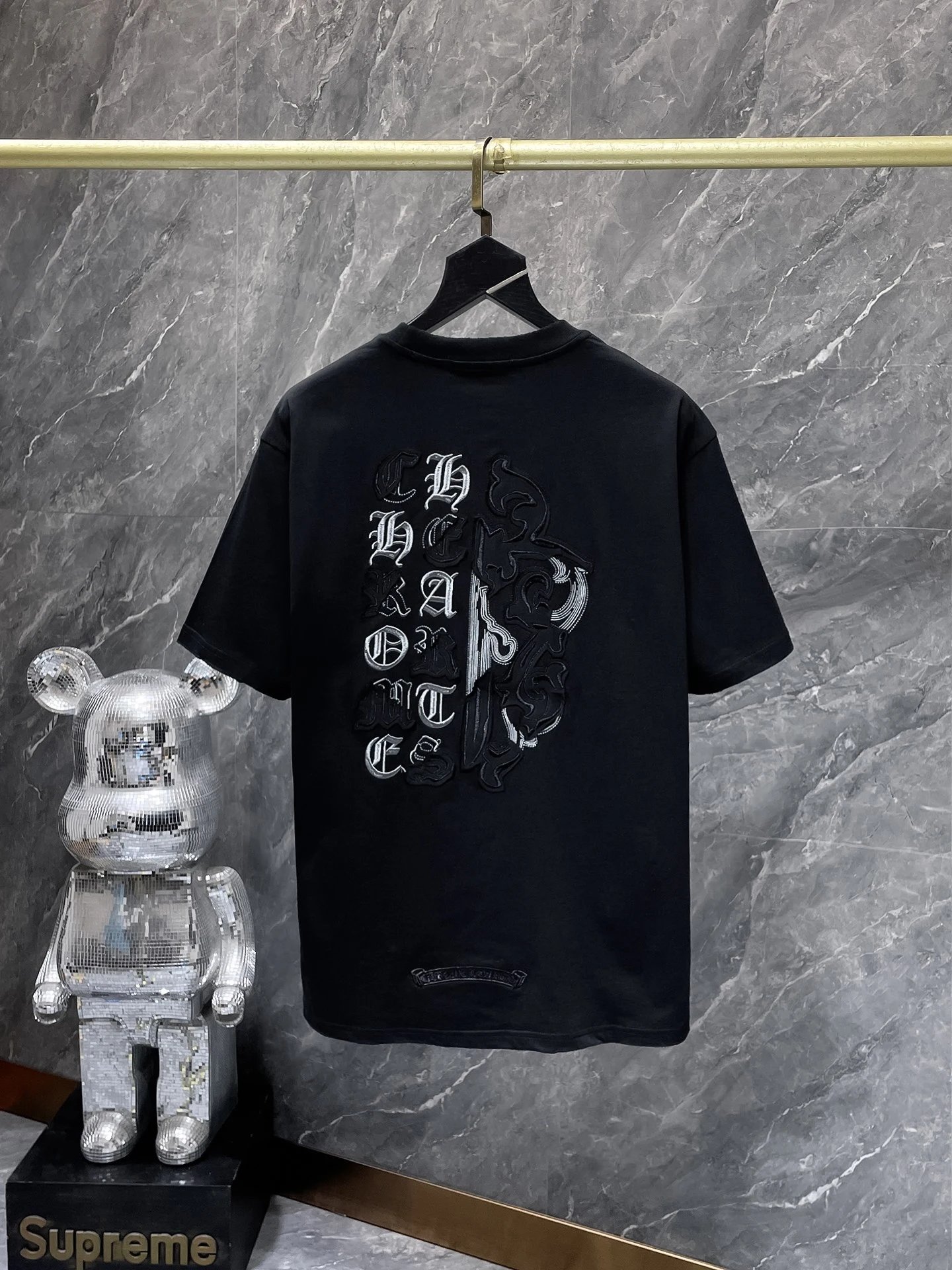 Chrome Hearts Circle Cross Embroidered White T-Shirt - 4