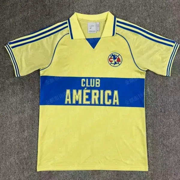 Design Club América Retro Soccer Jersey Yellow / Blue Jersey - 1