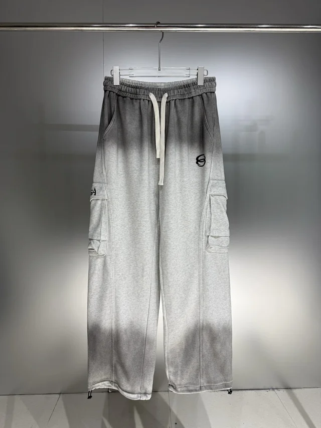 Balenciaga Trousers Wide-leg drawstring sweatpants with side stripes product detail image 5
