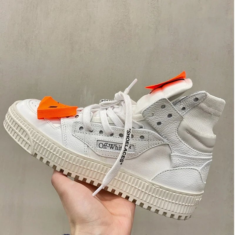 Off-White Diagonal Arrow High-Top Sneakers White - 5