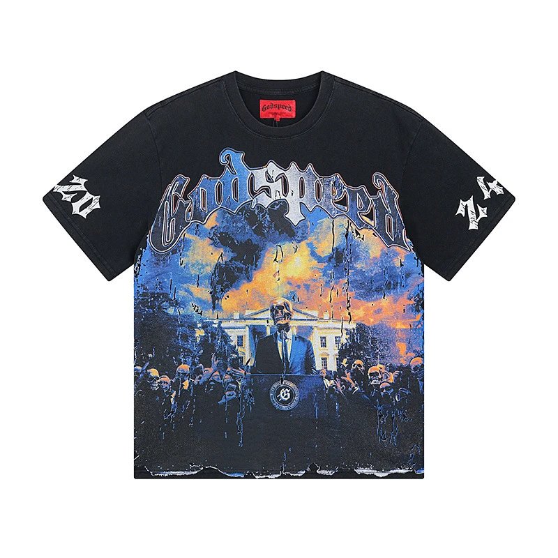 Godspeed Casino Skull Graphic T-Shirt White - 10