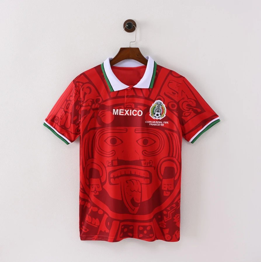 Design Spain National Team Retro Jersey Red / Navy Jersey - 7