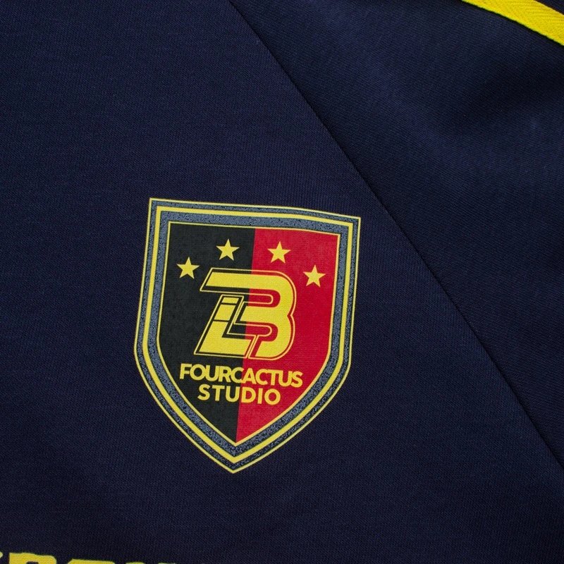Four Cactus Everlasting Crown Track Jacket Navy Yellow Outerwear - 12