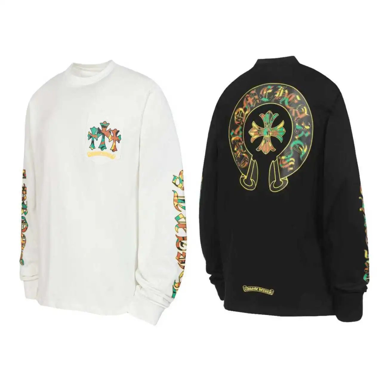 Design Long Sleeve Polo Shirt with Geometric Stripe Pattern Multicolor Tops Polo - 11